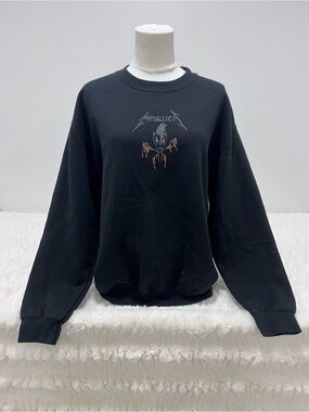 Metallica Black Graphic Crewneck Sweater